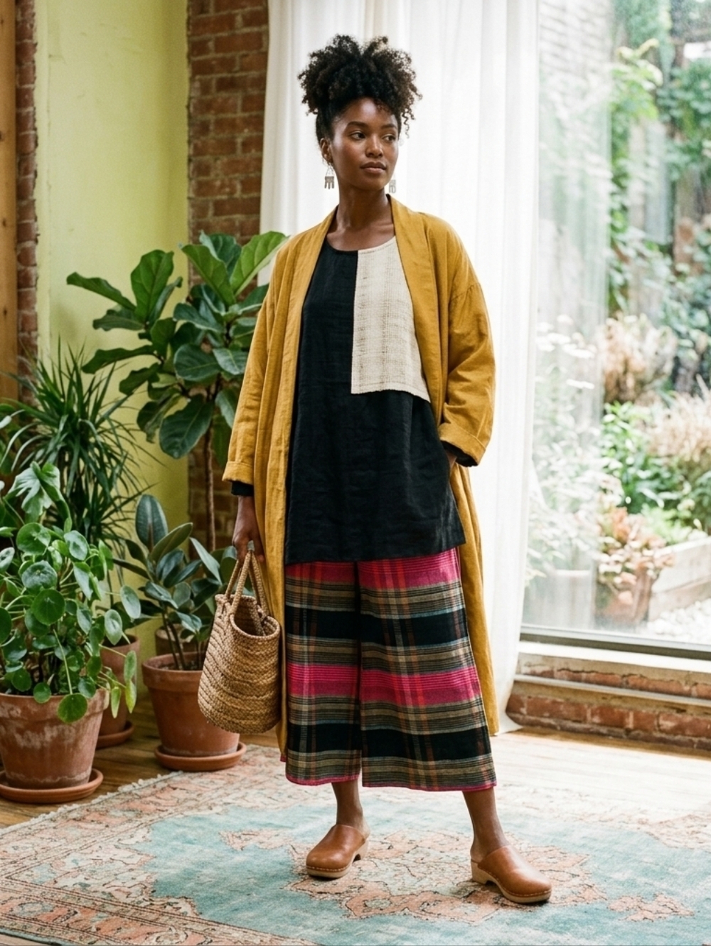 NWT Ace & Jig Raven Drifter Culotte Pants XS 2017 Archive Pink Teal Plaid